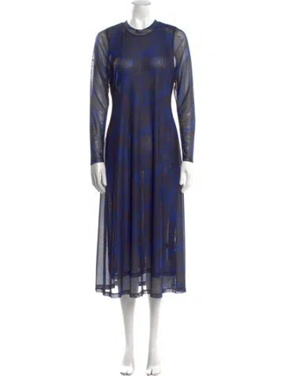 Pre-owned No. 6 Store Printed Long Dress In Blue