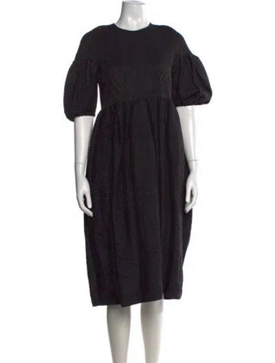 Pre-owned No. 6 Store Printed Midi Length Dress In Black