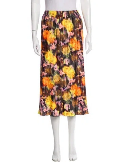 Pre-owned No. 6 Store Printed Midi Length Skirt In Yellow