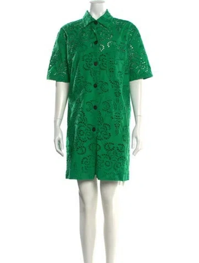 Pre-owned No. 6 Store Printed Mini Dress In Green