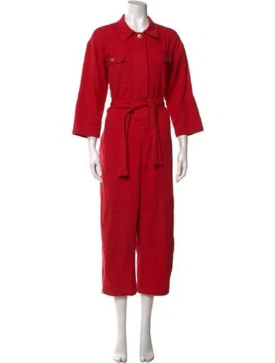 Pre-owned No. 6 Store Scoop Neck Jumpsuit In Red
