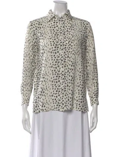 Pre-owned No. 6 Store Silk Animal Print Button-up Top In Multi