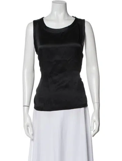 Pre-owned No. 6 Store Silk Crew Neck Top In Black