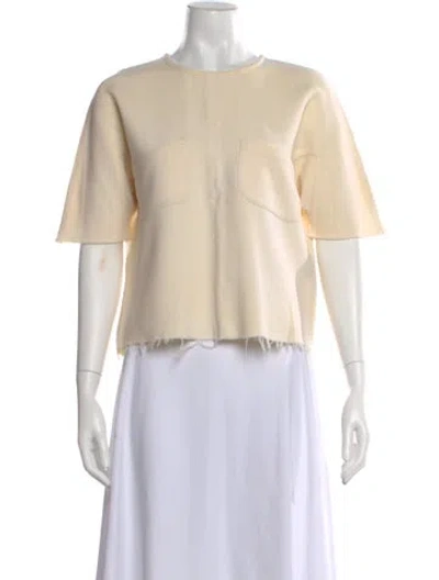 Pre-owned No. 6 Store Silk Crew Neck Top In Neutral