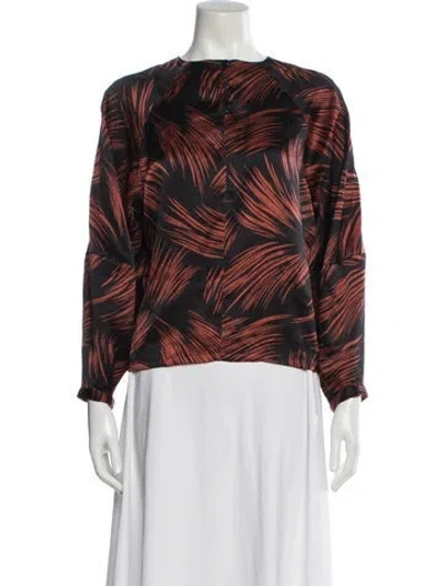 Pre-owned No. 6 Store Silk Floral Print Blouse In Multi