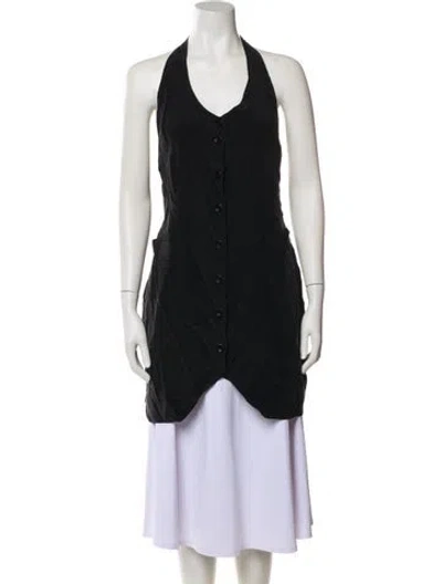 Pre-owned No. 6 Store Silk Halterneck Tunic In Black