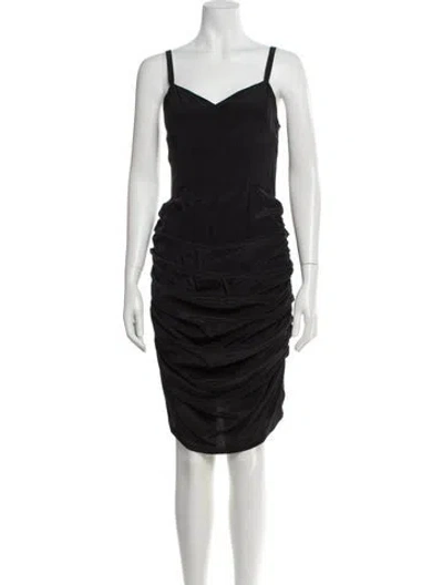 Pre-owned No. 6 Store Silk Knee-length Dress In Black