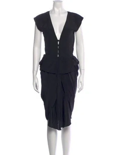 Pre-owned No. 6 Store Silk Knee-length Dress In Blue