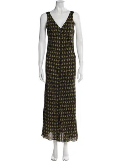 Pre-owned No. 6 Store Silk Long Dress In Black