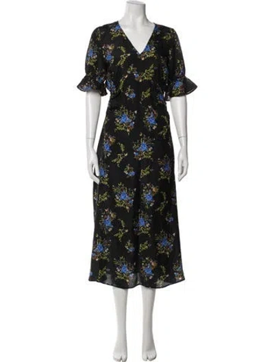 Pre-owned No. 6 Store Silk Long Dress In Black