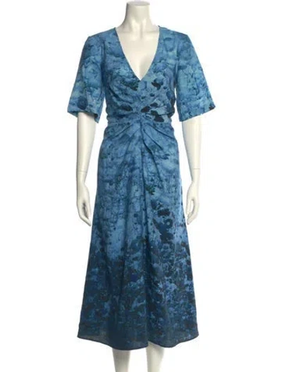 Pre-owned No. 6 Store Silk Long Dress In Blue