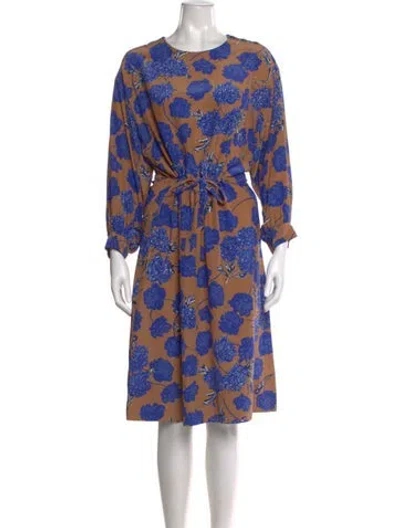 Pre-owned No. 6 Store Silk Midi Length Dress In Blue