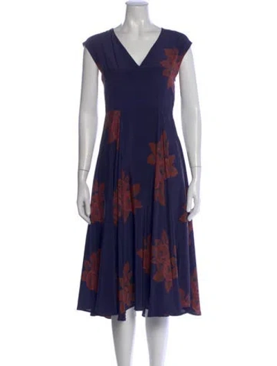 Pre-owned No. 6 Store Silk Midi Length Dress In Blue