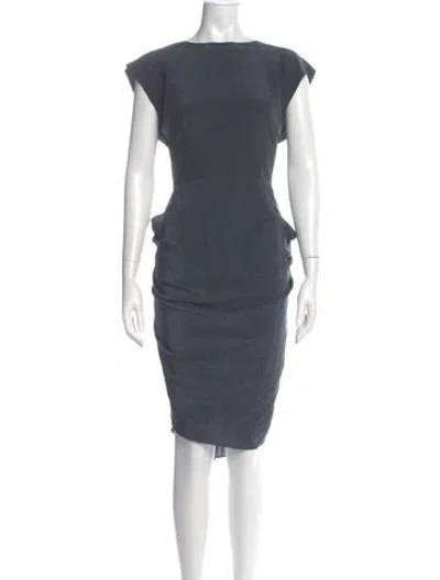 Pre-owned No. 6 Store Silk Midi Length Dress In Gray