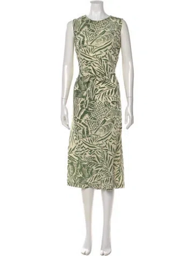 Pre-owned No. 6 Store Silk Midi Length Dress In Green