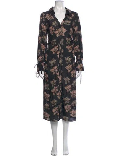 Pre-owned No. 6 Store Silk Midi Length Dress In Multi