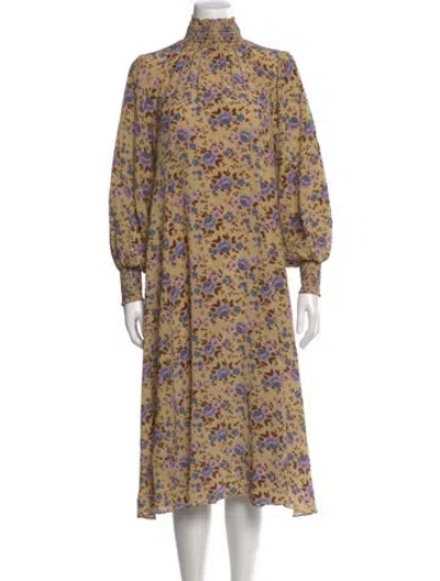 Pre-owned No. 6 Store Silk Midi Length Dress In Neutral