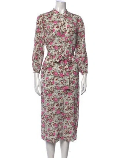 Pre-owned No. 6 Store Silk Midi Length Dress In Neutral