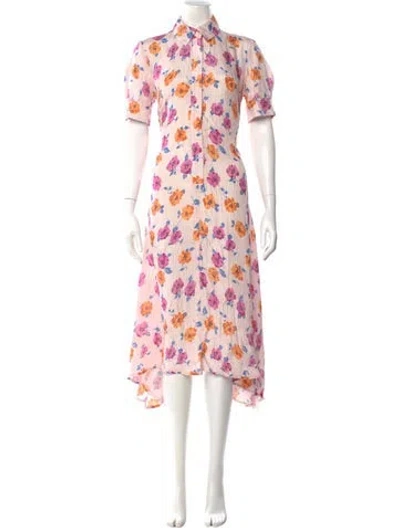 Pre-owned No. 6 Store Silk Midi Length Dress In Pink
