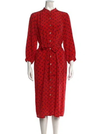 Pre-owned No. 6 Store Silk Midi Length Dress In Red
