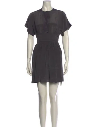 Pre-owned No. 6 Store Silk Mini Dress In Gray