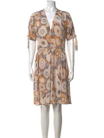 Pre-owned No. 6 Store Silk Mini Dress In Neutral