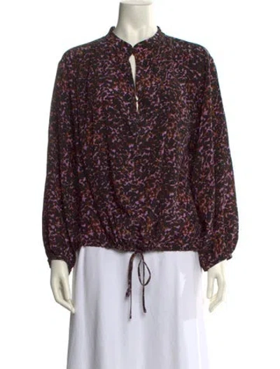 Pre-owned No. 6 Store Silk Printed Blouse In Multi