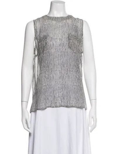 Pre-owned No. 6 Store Silk Striped Top In Multi