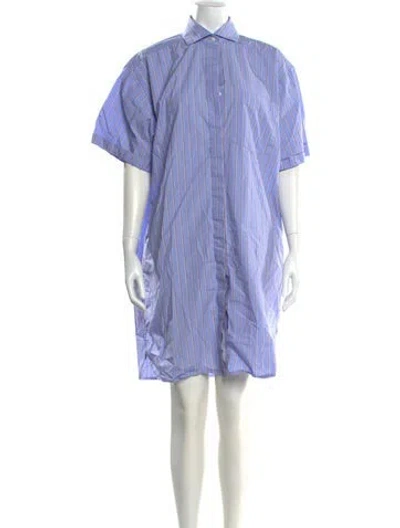 Pre-owned No. 6 Store Striped Knee-length Dress In Blue