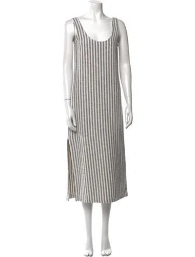 Pre-owned No. 6 Store Striped Midi Length Dress In Multi