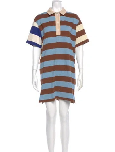 Pre-owned No. 6 Store Striped Mini Dress In Brown