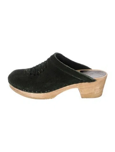 Pre-owned No. 6 Store Suede Mules In Green