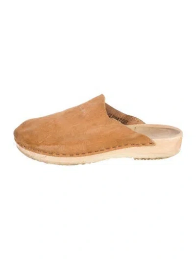 Pre-owned No. 6 Store Suede Mules In Neutral