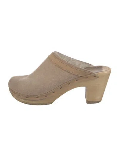 Pre-owned No. 6 Store Suede Mules In Neutral