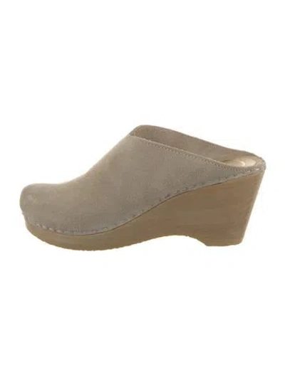 Pre-owned No. 6 Store Suede Mules In Neutral