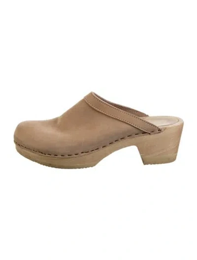Pre-owned No. 6 Store Suede Mules In Neutral