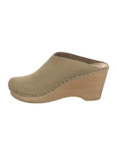 Pre-owned No. 6 Store Suede Mules In Neutral