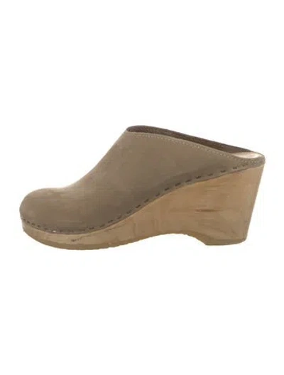 Pre-owned No. 6 Store Suede Mules In Neutral