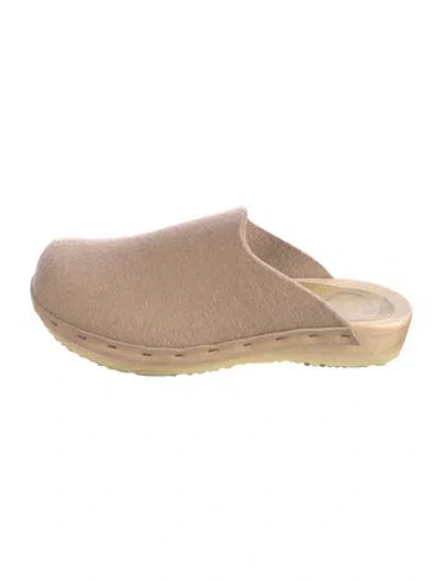 Pre-owned No. 6 Store Suede Mules In Neutral