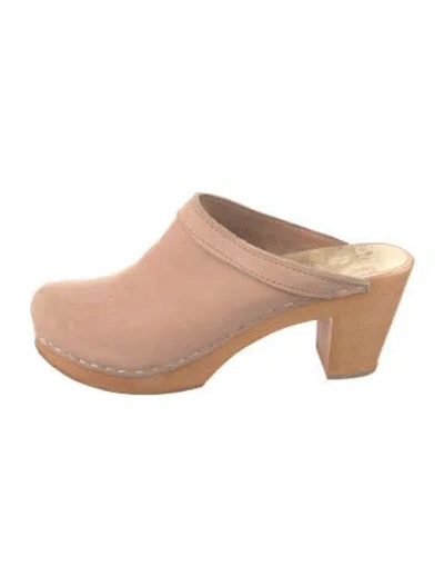 Pre-owned No. 6 Store Suede Mules In Neutral