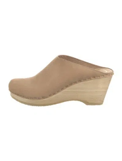 Pre-owned No. 6 Store Suede Mules In Neutral