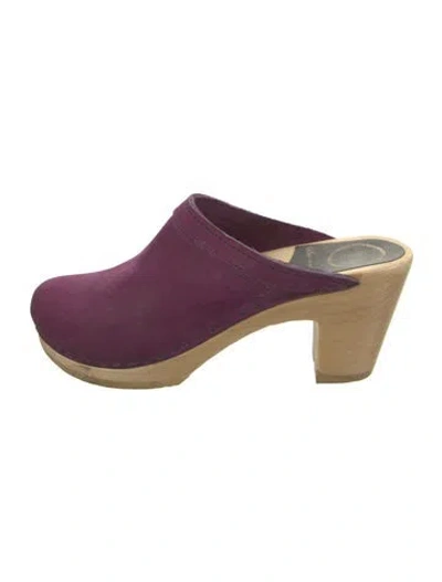 Pre-owned No. 6 Store Suede Mules In Purple