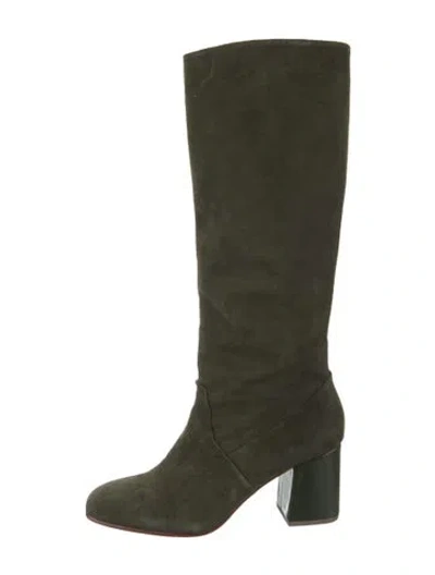 Pre-owned No. 6 Store Suede Riding Boots In Green