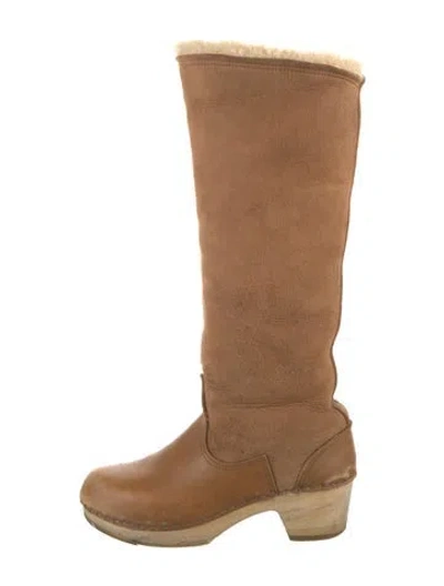 Pre-owned No. 6 Store Suede Riding Boots In Neutral