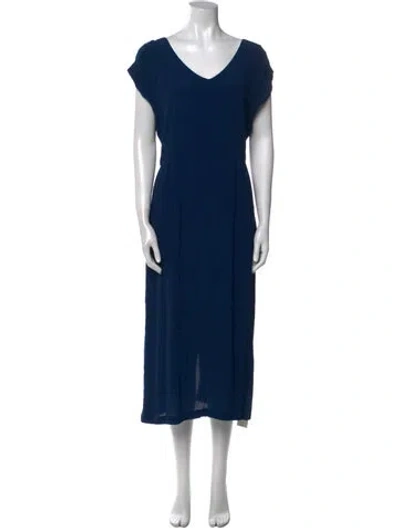 Pre-owned No. 6 Store V-neck Long Dress In Blue