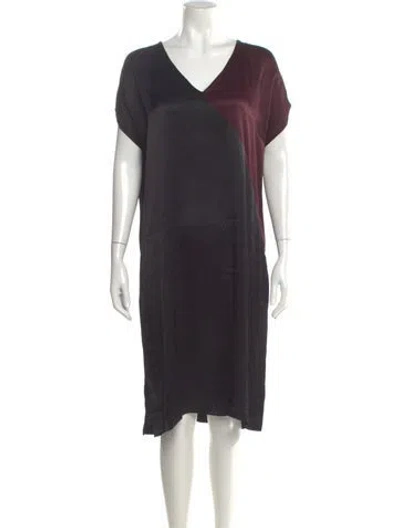 Pre-owned No. 6 Store V-neck Midi Length Dress In Black