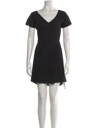 Pre-owned No. 6 Store V-neck Mini Dress In Black