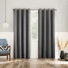 No. 918 Brandon Magnetic Closure Grommet Top Light-filtering Set Of 2 Curtain Panel In Gray