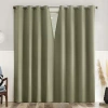 No. 918 Brandon Magnetic Closure Grommet Top Light-filtering Set Of 2 Curtain Panel In Green