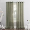 No. 918 Erica Grommet Top Sheer Single Curtain Panel In Gray